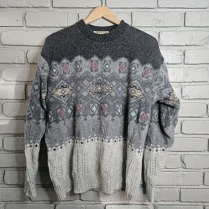 Vintage Bagarry Uomo Mens Sweater Large Lambswool Grey